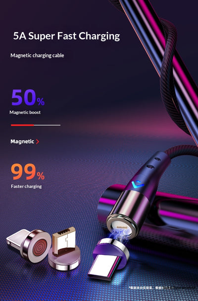 Cable de Carga Rápida Magnético 3A-5A con Transferencia de Datos - Image 30
