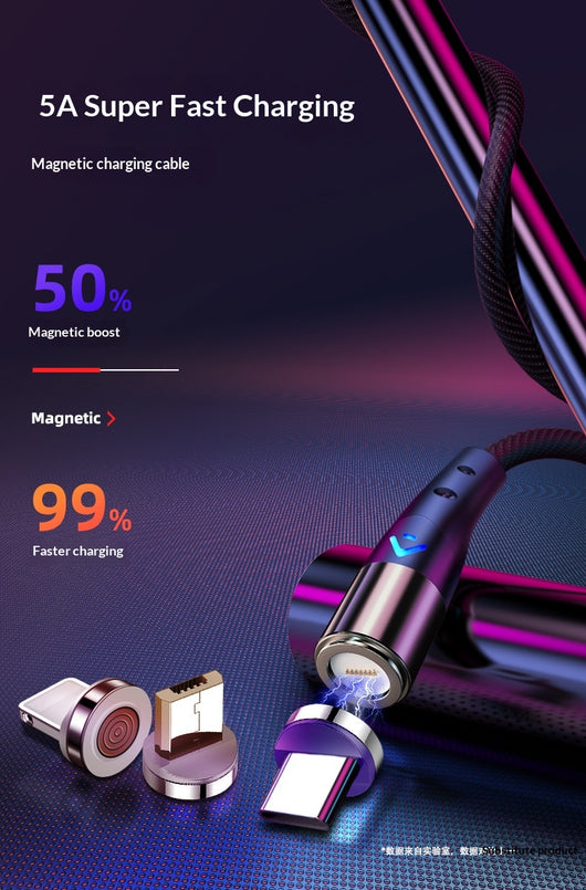 Cable de Carga Rápida Magnético 3A-5A con Transferencia de Datos - Image 30
