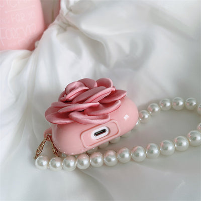 Funda Protectora Bluetooth Camellia Pearl con Cadena - Auriculares Inalámbricos - Image 4