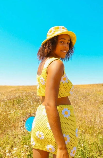 Sombrero Pescador Tejido con Flores para Mujer - Estilo Japonés Versátil - Image 18