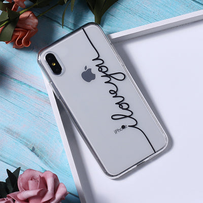Funda Transparente con Diseño de Letras para Celular - Image 14
