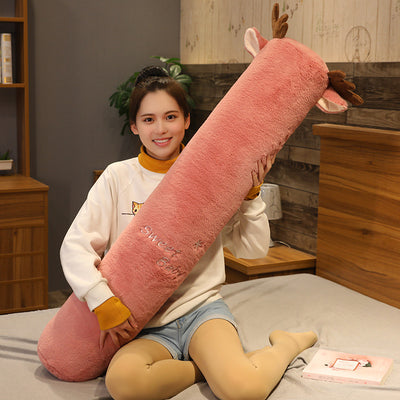 Almohada Cilíndrica de Peluche Conejo Removible y Lavable - Image 13