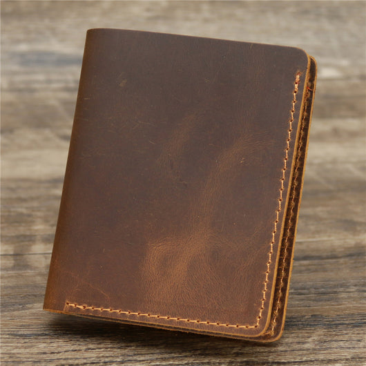 Billetera de Cuero Crazy Horse Estilo Retro Europeo Americano para Hombre - Image 41