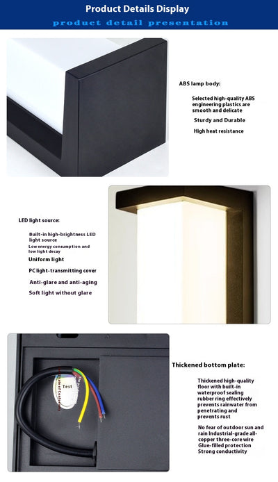 Lámpara de Pared Exterior Moderno Minimalista Impermeable - Image 10