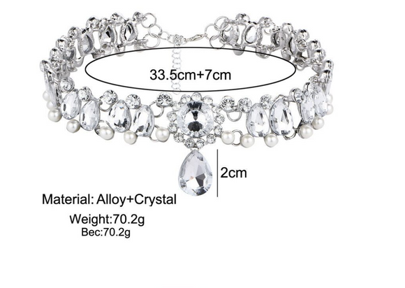 Collar Gargantilla Diosa del Océano con Cristales