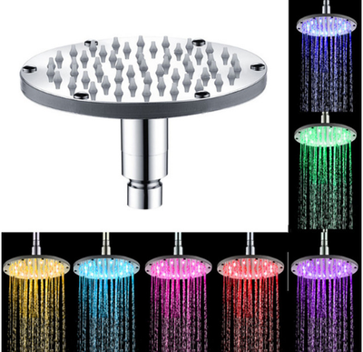 Regadera LED Cromática 7 Colores - Grifo de Baño Inteligente con Luz
