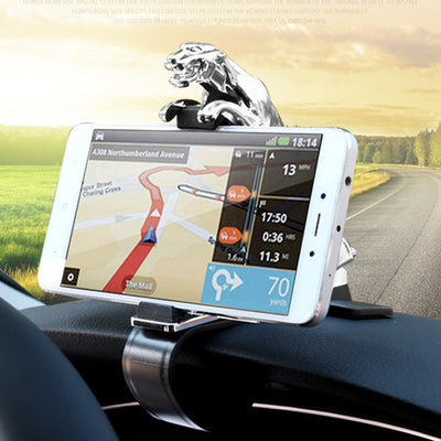 Soporte Giratorio 360° para Celular Diseño Jaguar - Accesorio Automotriz Premium