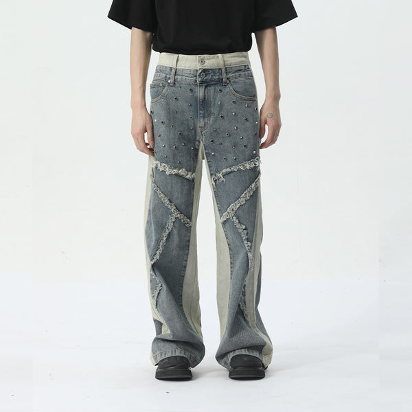 Jeans de Moda Masculina Tendencia Personalidad