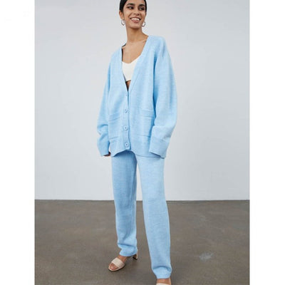 Conjunto de Suéter Holgado Manga Media para Invierno Mujer - Image 8