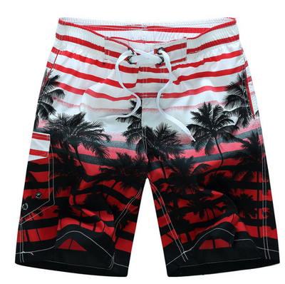 Shorts de Playa Holgados con Estampado de Palmeras y Rayas - Image 8