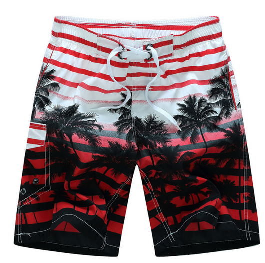 Shorts de Playa Holgados con Estampado de Palmeras y Rayas - Image 8