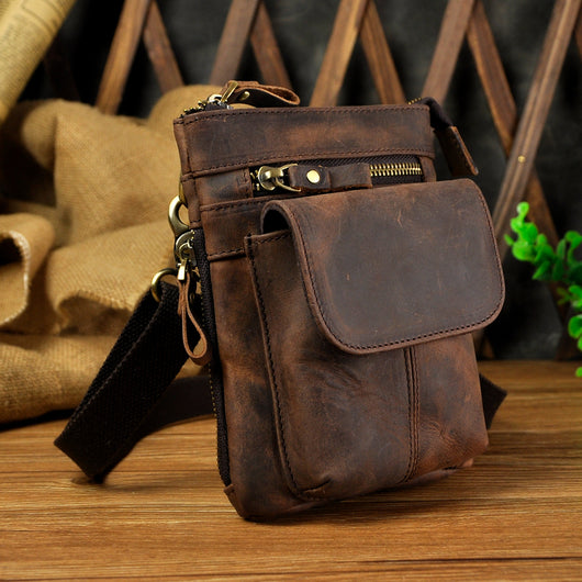 Bolso Bandolera Retro de Cuero - Cinturón Multifuncional Estilo Casual - Image 10