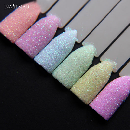 Polvo Glitter Candy para Uñas - Colores Pastel Brillantes