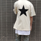 Playera Oversized Estrella Doble Línea - Estilo Urbano Tendencia