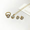 Conjunto de Joyería de Perlas Naturales: Collar, Aretes y Anillo
