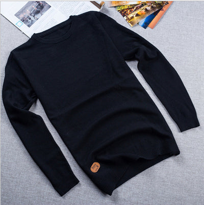 Suéter Clásico de Cuello Redondo para Hombre en Colores Lisos - Image 7