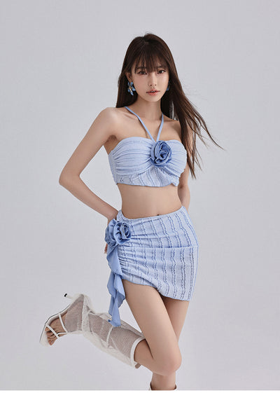 Traje de Baño Mujer Tres Piezas Dividido con Cobertura Abdominal - Image 14