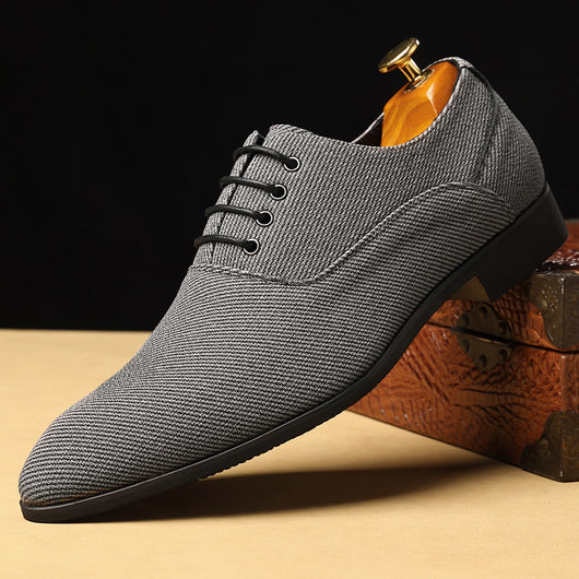 Zapatos de Cuero Casual para Hombre - Estilo Denim Negro Elegante - Image 13