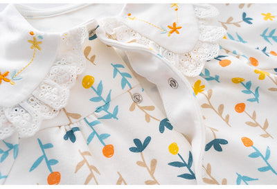 Jumpsuit Infantil de Manga Larga con Estampado Floral - Image 3