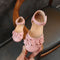 Sandalias Infantiles Tejidas con Flores - Zapatos Princesa Coreanos para Niñas