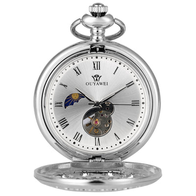 Reloj de Bolsillo Mecánico con Números Romanos - Image 3