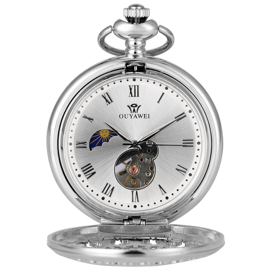 Reloj de Bolsillo Mecánico con Números Romanos - Image 3