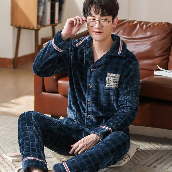 Pijama Térmico Grueso para Hombre - Franela Abrigadora