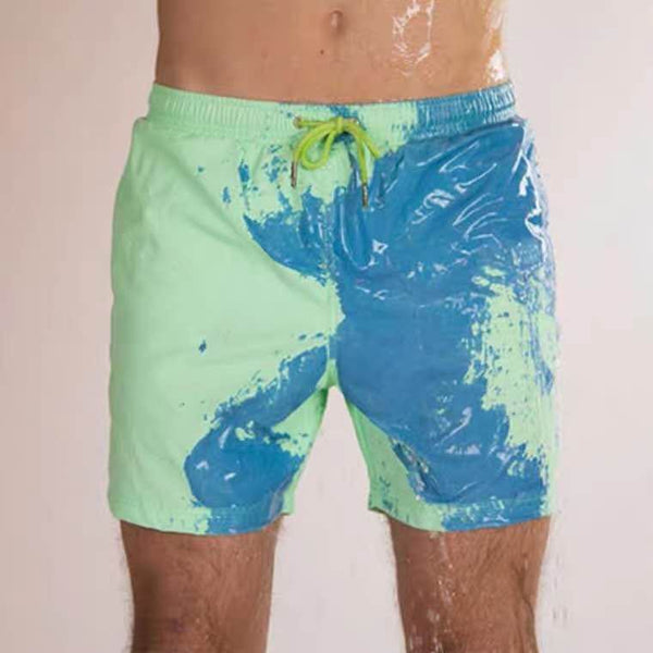 Shorts de Baño Oversize para Hombre - Colores Cálidos con Tecnología Sensible - Image 7