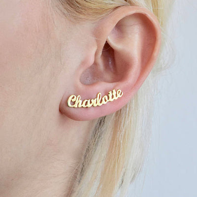 Aretes Personalizados con Iniciales - Regalo Perfecto con Nombre Grabado - Image 3