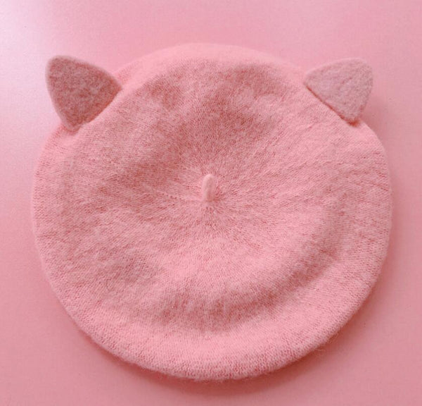Boina Rosa Adorable para Niñas y Adultos