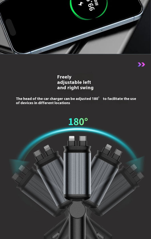 Cargador Automotriz 120W Cuatro en Uno con Diseño Cielo Estrellado - Image 11