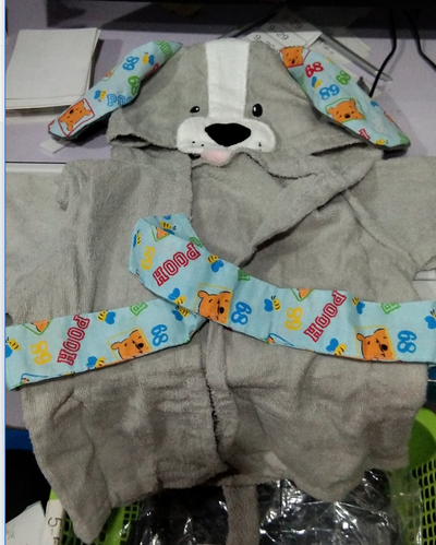 Bata de Baño Infantil con Capucha - Toalla Modelo Animales Lindos en Algodón - Image 11