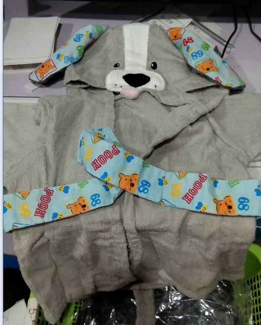 Bata de Baño Infantil con Capucha - Toalla Modelo Animales Lindos en Algodón - Image 11