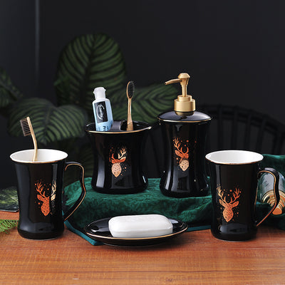 Juego de Baño de Cerámica - Set de 4 Piezas Elegante - Image 11