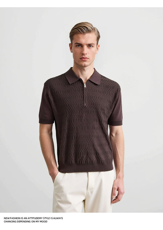 Polo Slim Fit con Textura Twist - Diseño Minimalista y Versátil - Image 18