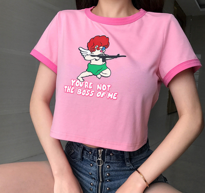 Playera Suelta Estampada de Manga Corta - Image 7