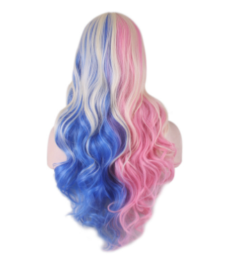 Peluca Ondulada Multicolor Estilo Cosplay - Cabello Largo y Voluminoso - Image 3