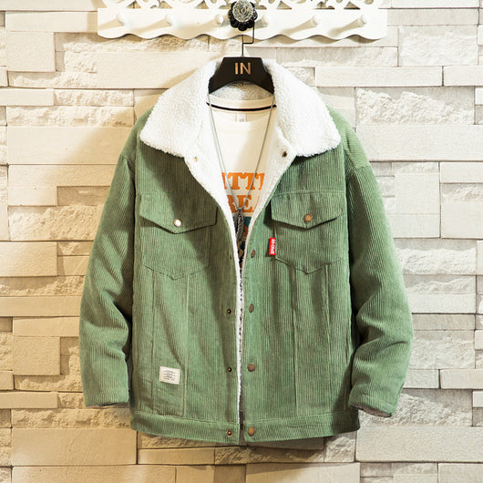 Chaqueta Acolchada de Pana para Hombre con Forro de Lana - Image 4