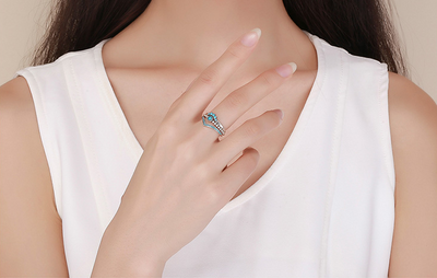 Anillo de Plata Esterlina 925 para Mujer con Diseño Único y Combinación de Texturas - Image 3