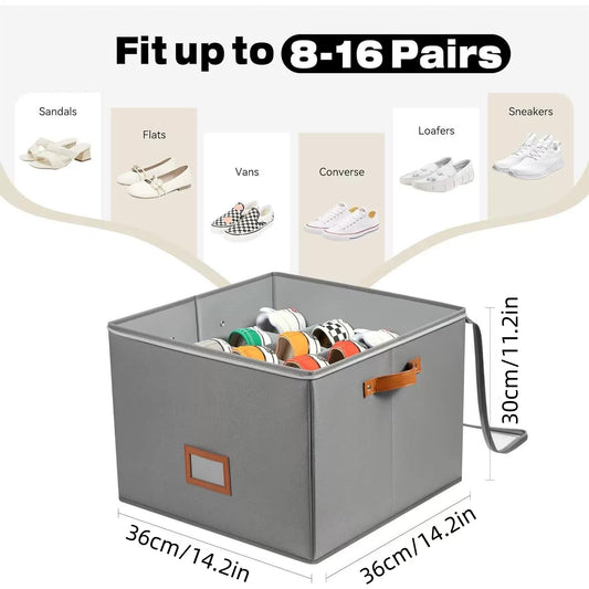 Caja Organizadora de Zapatos Plegable con Rejilla Visual y Tapa - Image 2