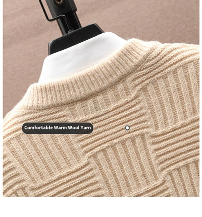 Suéter Básico Manga Larga Cuello Redondo para Hombre - Image 24