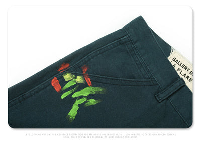 Jeans Anchos Desgastados con Diseño Graffiti Splash de Pintura Artesanal - Image 8