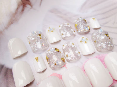Uñas Postizas Estilo Revista - Diseño Novia Elegante - Image 11