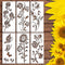 6 Peças Flores Borboleta