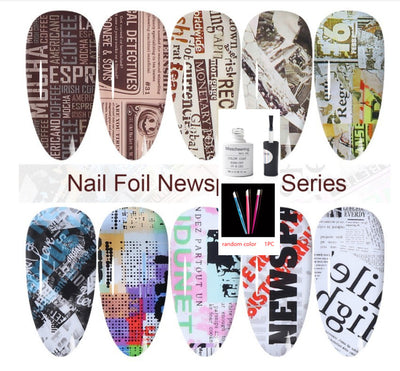 Set de 12 Láminas Decorativas para Uñas - Transferencias Nail Art - Image 46