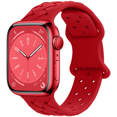 Correa Apple Watch Bambú Cuadros y Encaje Silicona Deportiva - Image 4