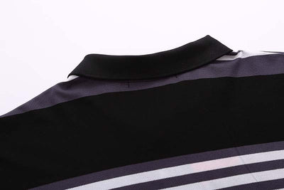 Polo Manga Corta con Rayas y Bordado de Letras para Hombre - Image 17