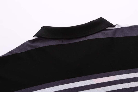 Polo Manga Corta con Rayas y Bordado de Letras para Hombre - Image 17