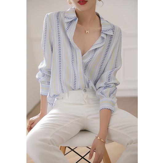 Blusa Mujer Rayas Verticales Contraste de Colores - Image 7