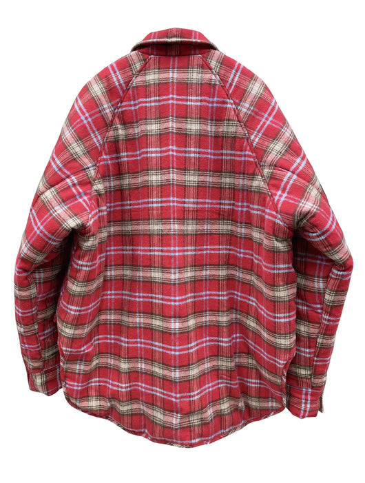 Chaqueta Acolchada de Cuadros Rojo para Hombre con Cierre de Cremallera - Image 15